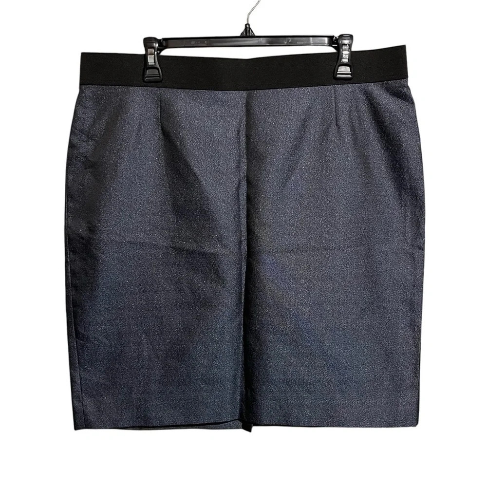 Ann Taylor LOFT Short Skirt Blue Metallic Shimmery Size 16
